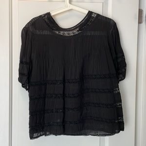 Size small black aritzia boho style T-shirt blouse